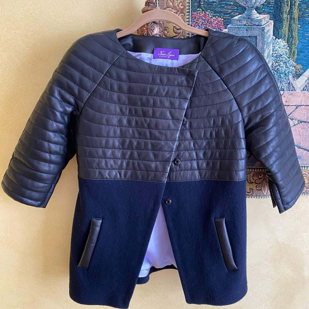 Nonoo Lyons quilted leather jacket Size 4